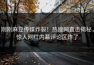 刚刚麻豆传媒炸裂！热搜网直击揭秘，惊人网红内幕评论区炸了