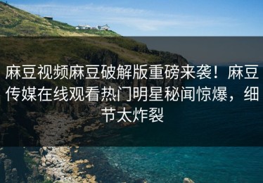 麻豆视频麻豆破解版重磅来袭！麻豆传媒在线观看热门明星秘闻惊爆，细节太炸裂
