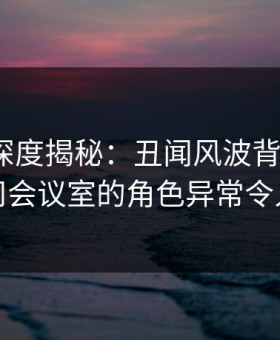 51爆料深度揭秘：丑闻风波背后，大V在公司会议室的角色异常令人意外