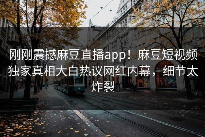 刚刚震撼麻豆直播app！麻豆短视频独家真相大白热议网红内幕，细节太炸裂