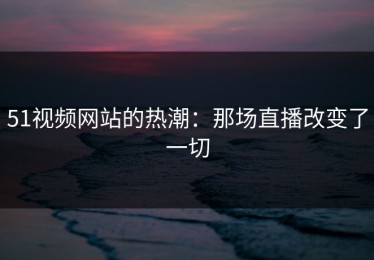 51视频网站的热潮：那场直播改变了一切
