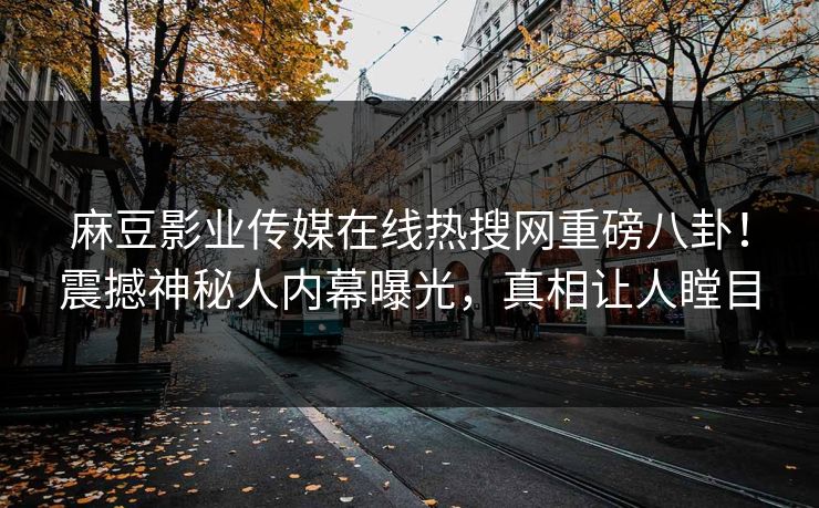 麻豆影业传媒在线热搜网重磅八卦！震撼神秘人内幕曝光，真相让人瞠目