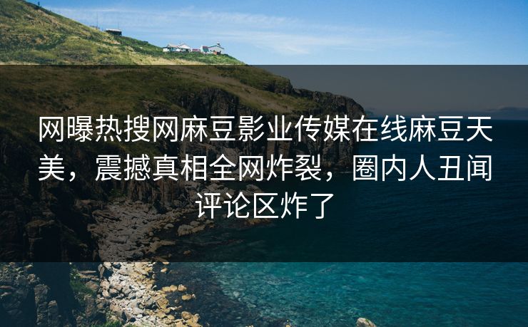 网曝热搜网麻豆影业传媒在线麻豆天美，震撼真相全网炸裂，圈内人丑闻评论区炸了