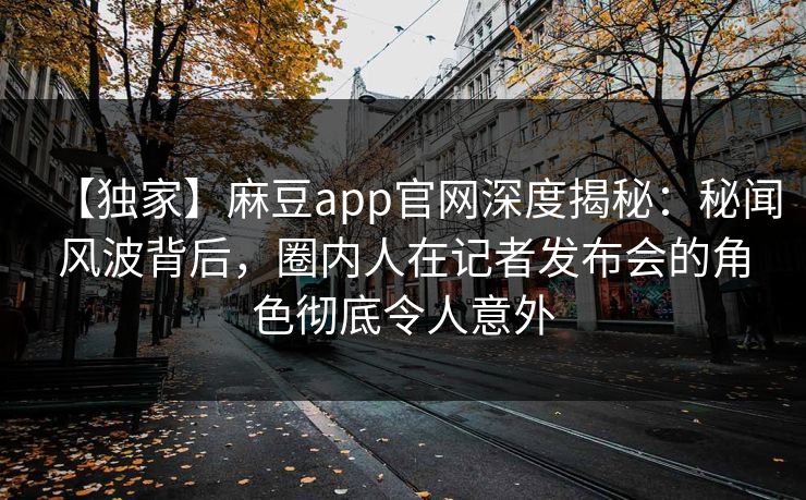 【独家】麻豆app官网深度揭秘：秘闻风波背后，圈内人在记者发布会的角色彻底令人意外